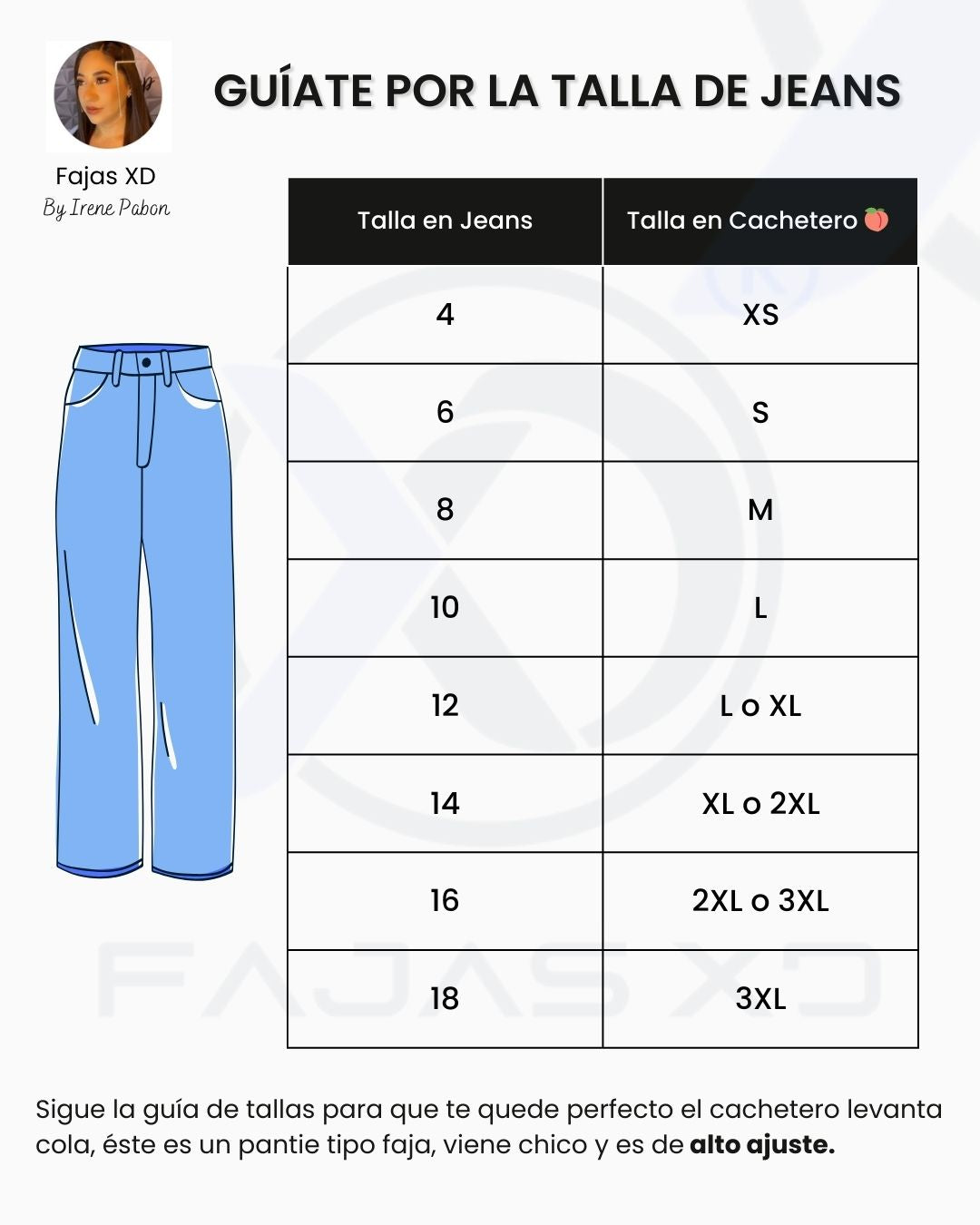 Short Levanta Cola / Panty Tiro Alto