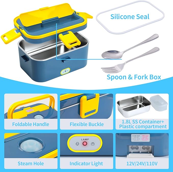 LONCHERA ELÉCTRICA SA ®️ PREMIUM 🍱💪 + 2 REGALOS + ENVÍO GRATIS🎁😍  (¡SOLO HOY!)