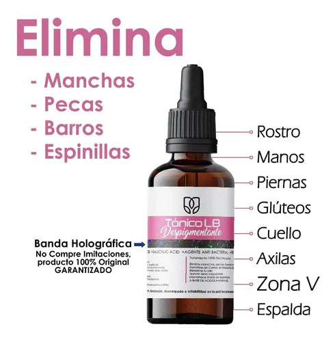Tónico LB Despigmentante (Adiós Manchas y Acné)