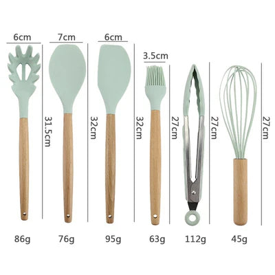 Utensilios Cocina Silicona Set por 12uds 👩‍🍳